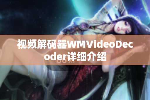 视频解码器WMVideoDecoder详细介绍