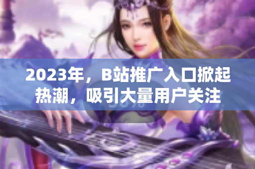 2023年，B站推广入口掀起热潮，吸引大量用户关注