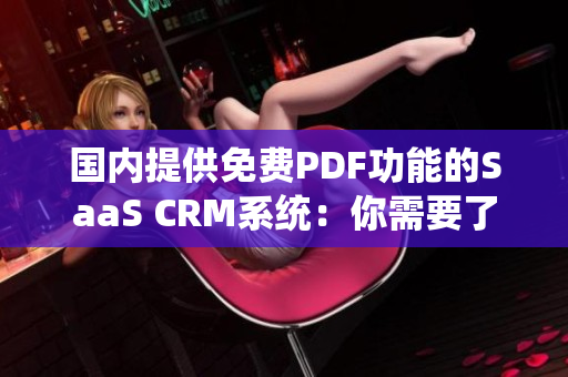 国内提供免费PDF功能的SaaS CRM系统：你需要了解的一切